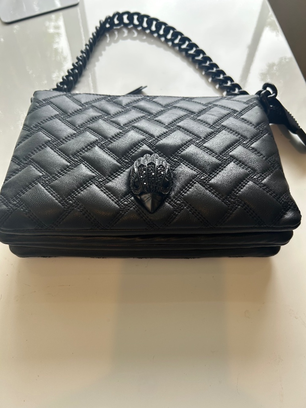 KURT GEIGER Kensington Drench Black Pouch Bag NWOT - Picture 4 of 13